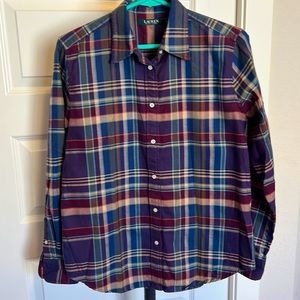 Ladies Lauren Ralph Lauren button up flannel size M